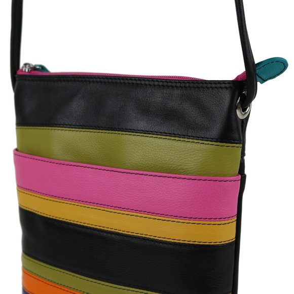 ili New York Multi Coloured Leather Crossbody Bag NWOT - Picture 4 of 14